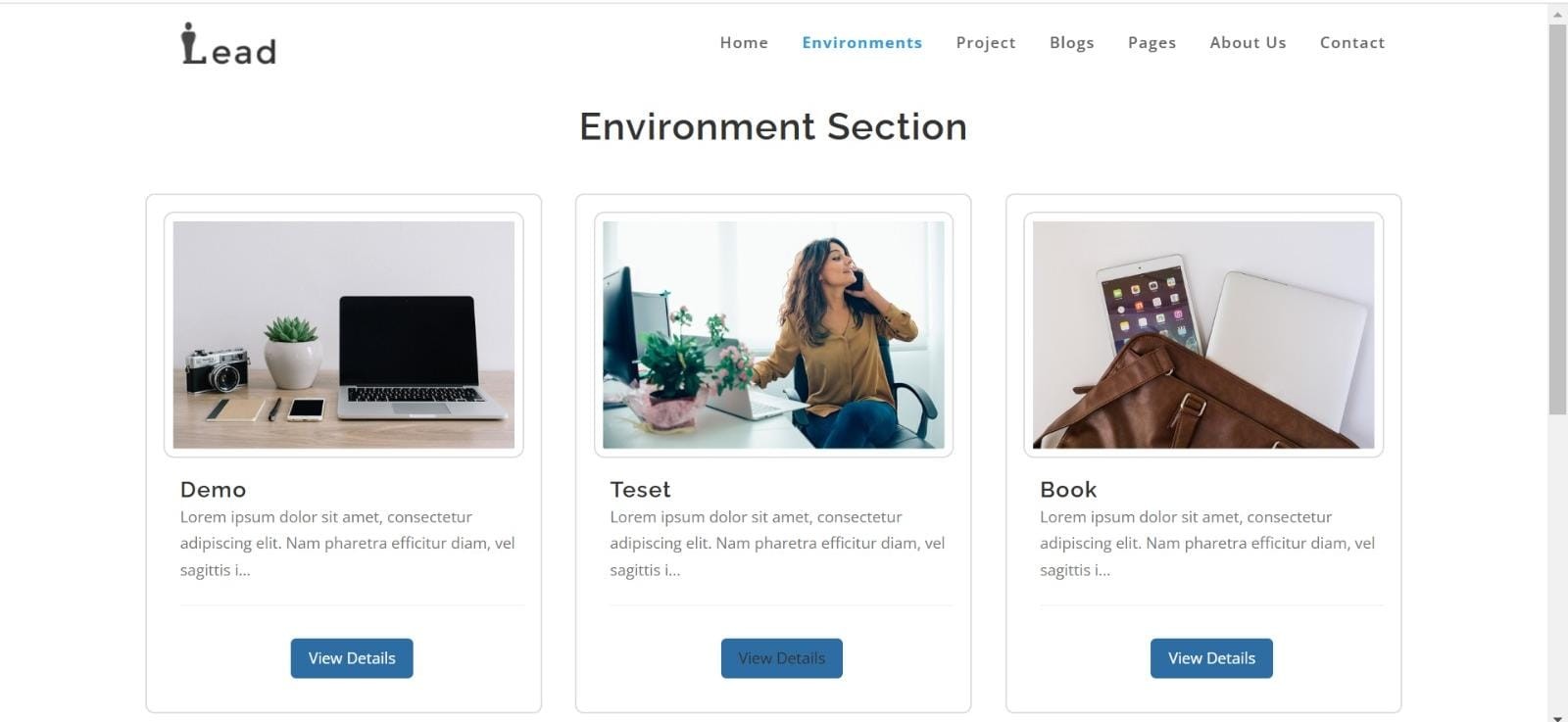 Environment Page - Our Working Environment